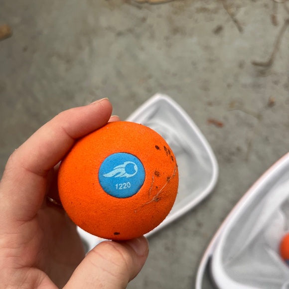 Outdoor Catch Game Set with Orange and White Nets - Picture 3 of 5